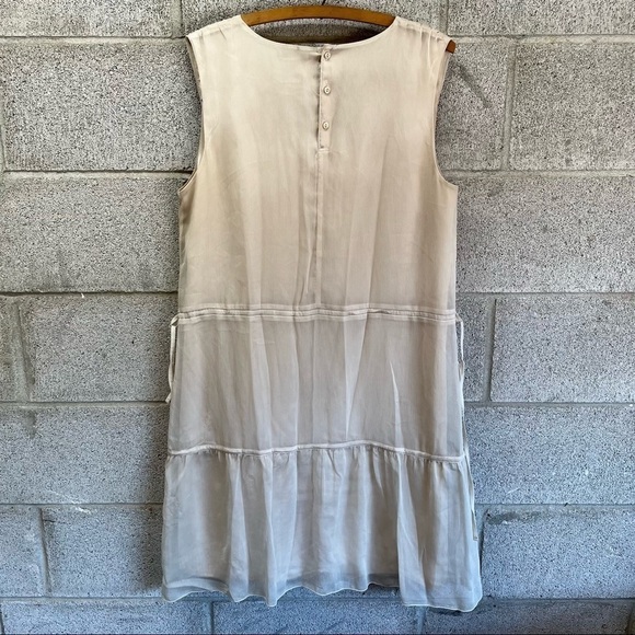 Gap Ivory Tiered Drawstring Dress - Picture 8 of 11